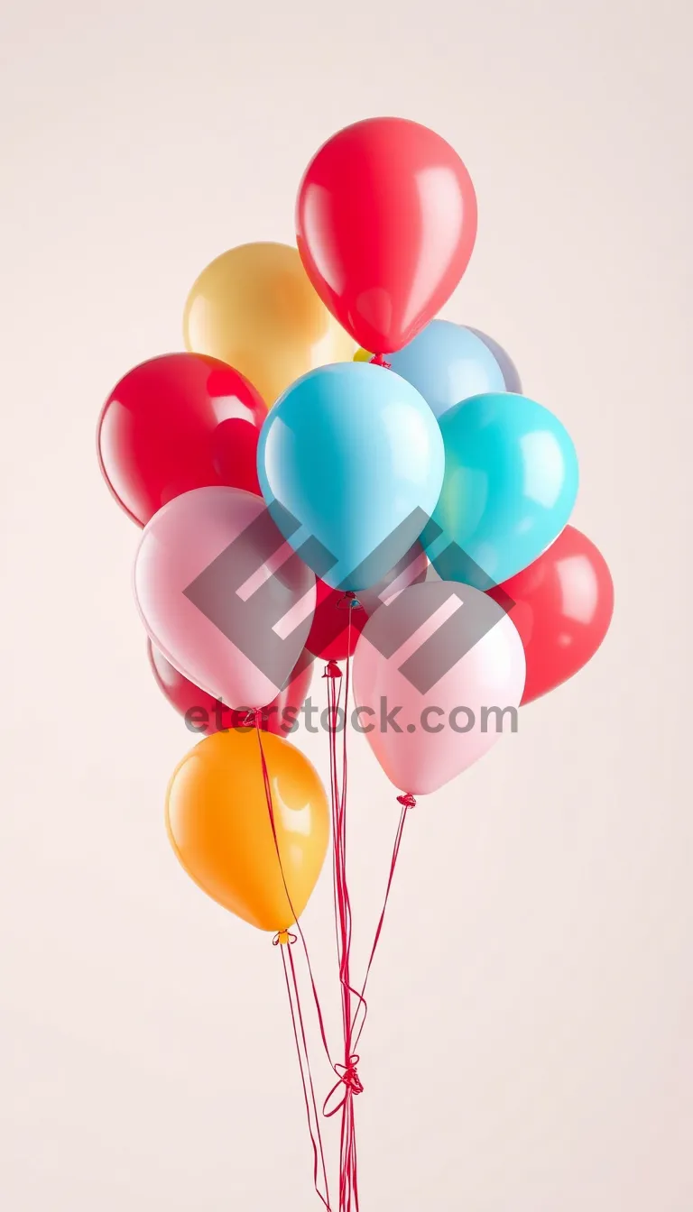 Picture of Colorful balloons for festive birthday celebration