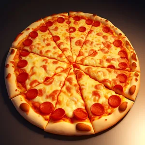 Savory Pepperoni Pizza with Mozzarella and Ham