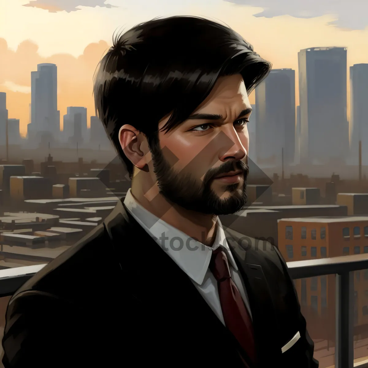 Picture of Smiling male executive in professional business attire