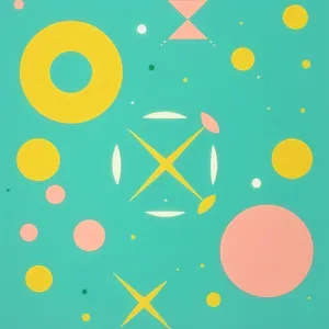 Colorful Retro Polka Dot Design Wallpaper