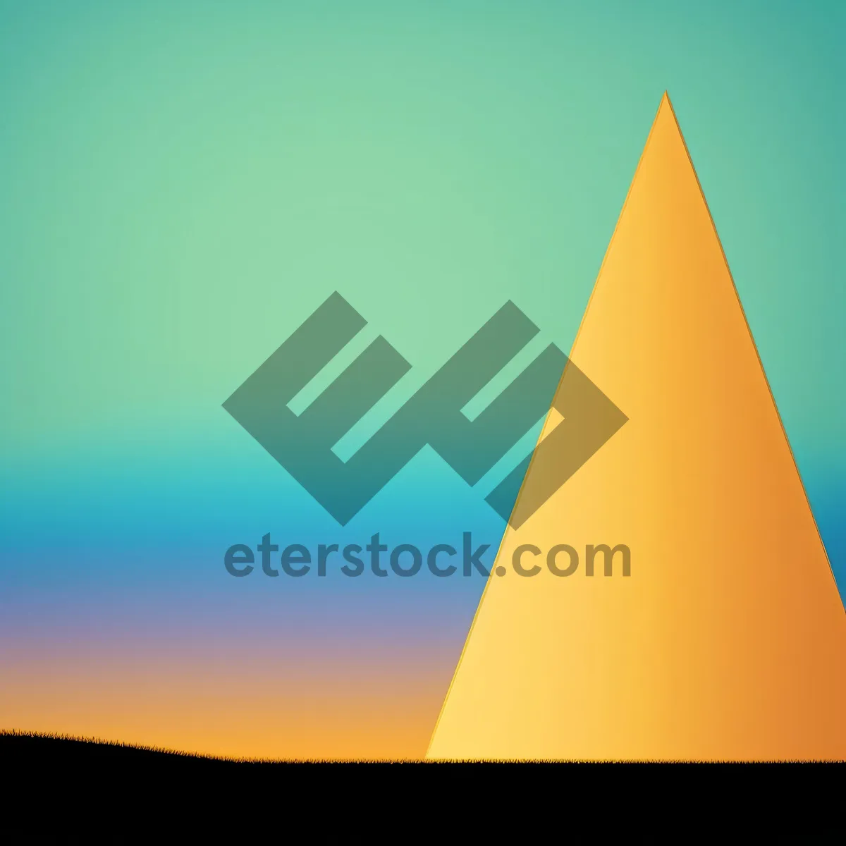 Picture of Pyramid cone design symbol graphic sign art