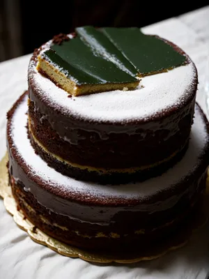 Delicious Chocolate Cake with Fresh Fruit and Cream