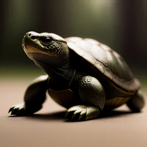 Cute Terrapin Turtle: Slow and steady reptile protection.