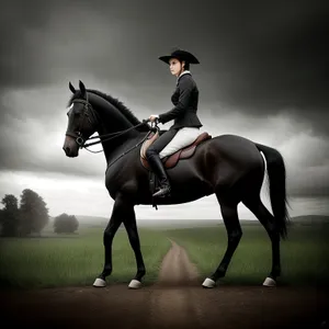 Elegant equestrian saddle on majestic stallion