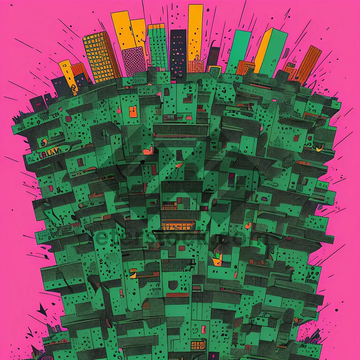 Picture of Digital Circuitry: Microprocessor Interconnections and Patterns