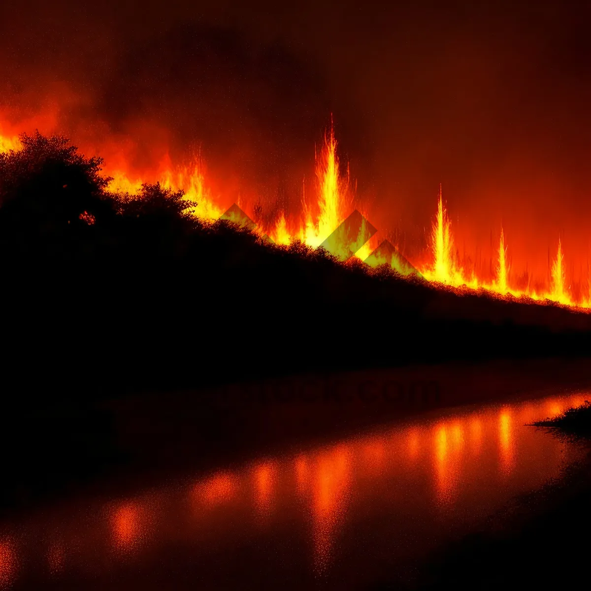 Picture of Fiery Blaze: Flaming Hot Flamethrower Ignites Danger