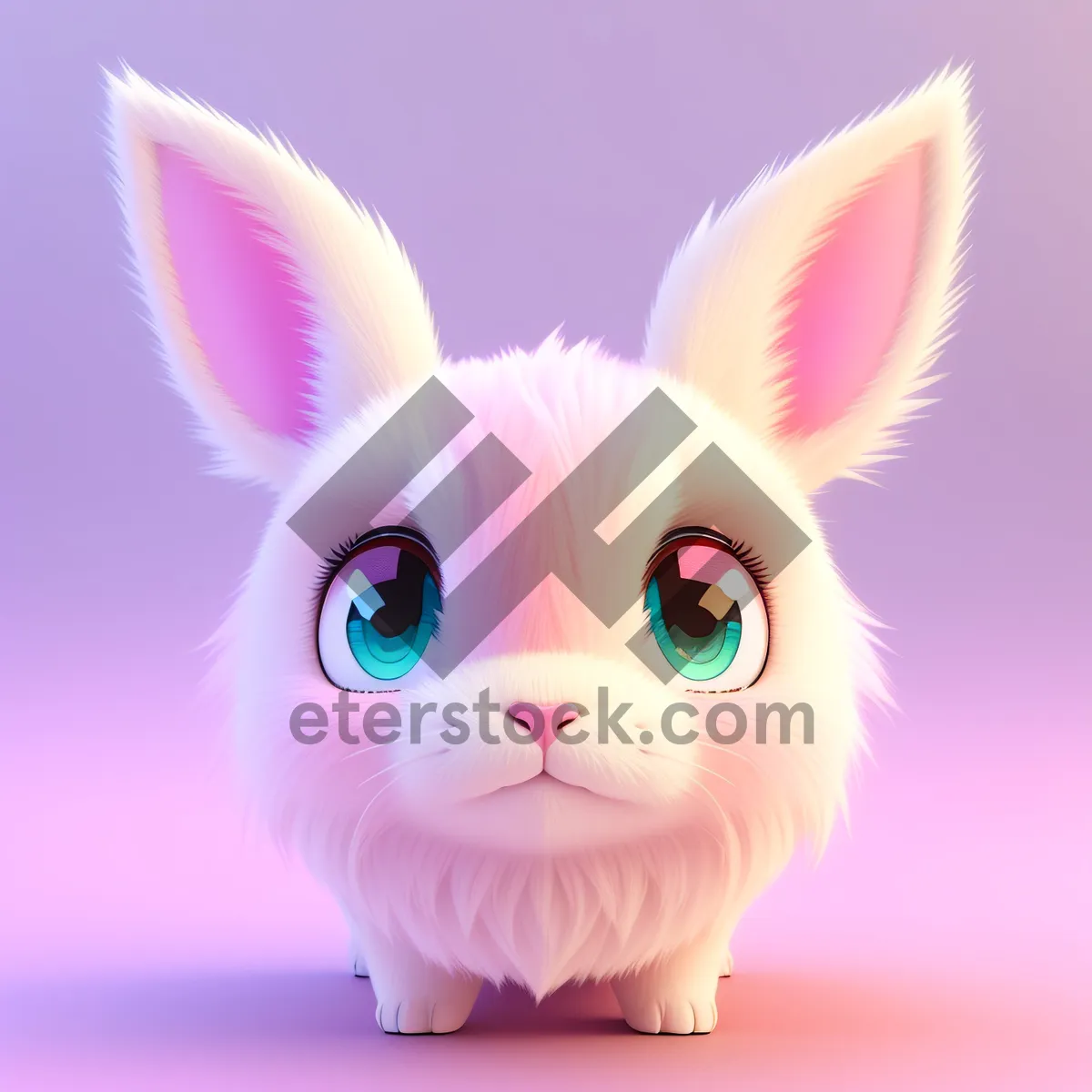 Picture of Easter Bunny Piggy - Adorable Cartoon Rabbit