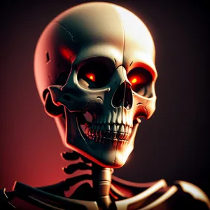Eerie Skull Sculpture: Deathly Sorcerer's Spooky Anatomy