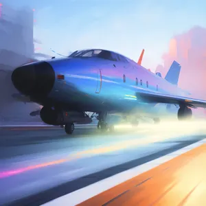 High-Flying Jet Propels Through the Sky