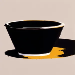 Breakfast Bowl with Hot Drink and Tableware