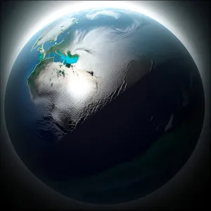 Earth's Sphere: A Celestial Satellite in 3D Design