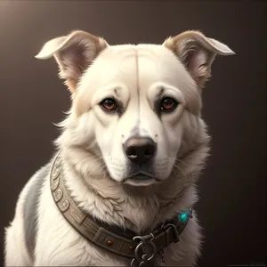 Cute Golden Retriever Puppy in Studio Portrait