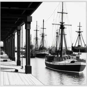 Old sailing vessel at the dock