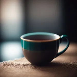 Hot Beverage in Coffee Mug on Saucer