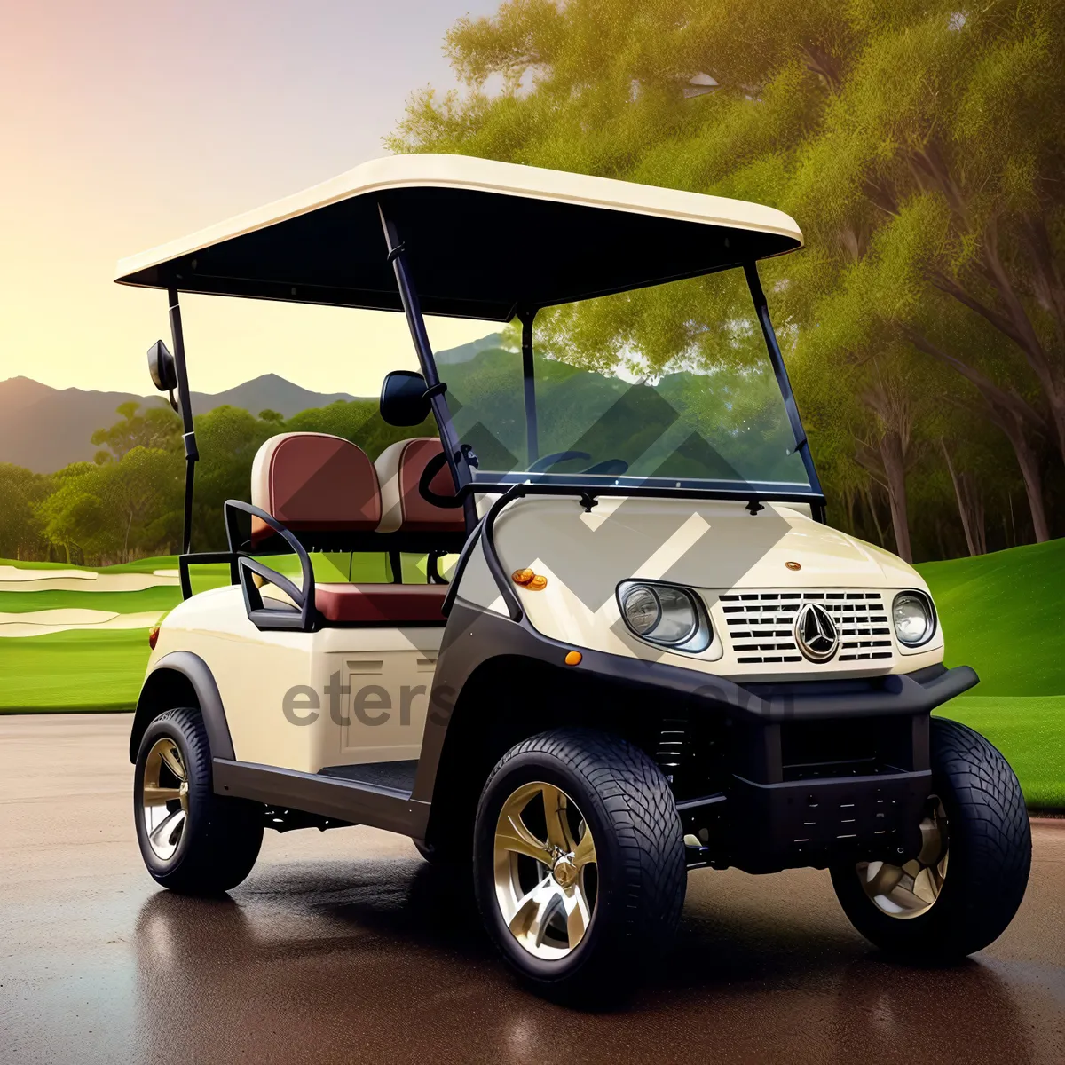 Picture of Luxury Golf Equipment Speeding on Wheels