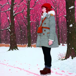 Winter Wonderland: Stylish Outfits in Snowy Forest