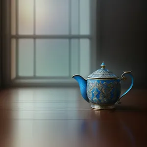 Traditional Ceramic Teapot Ready for Brewing