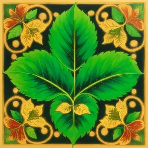 Floral Pattern with Artistic Leaf Design