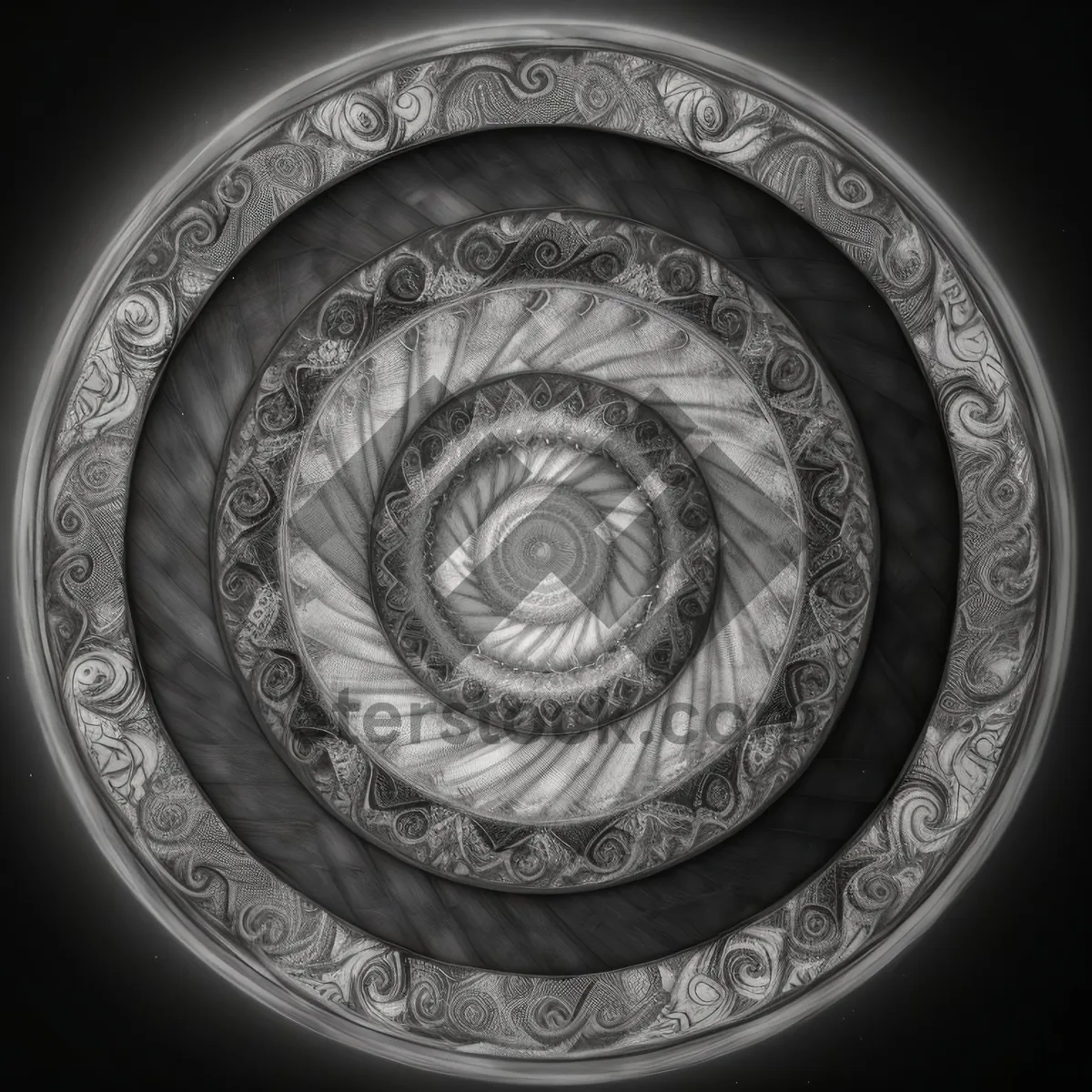 Picture of Circular Shield Design: Captivating Coil Structure for an Artistic Armor.