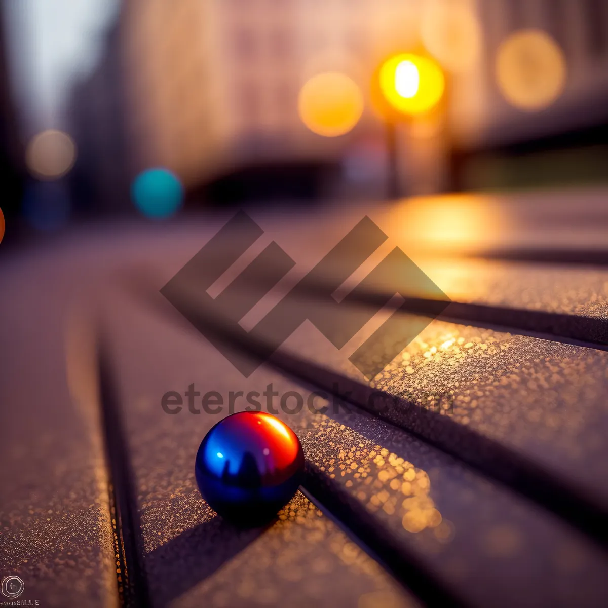 Picture of Colorful Electronic Device on Table with Trackball