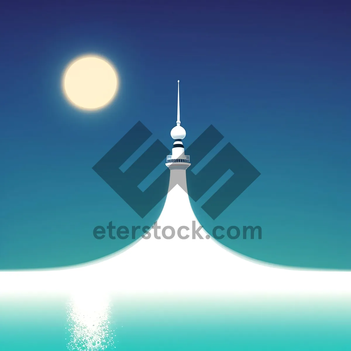 Picture of Winter Wonderland Greeting Card with Moonlit Tree