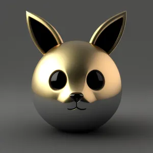 Happy Rabbit Expressing Joy with 3D Cartoon Icon