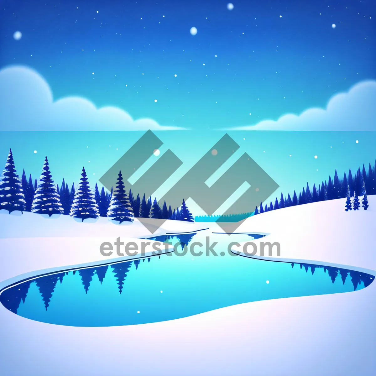 Picture of Frosty Winter Wonderland: A Festive Holiday Card