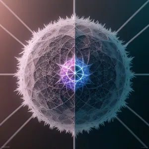 Fractal Glow: Futuristic Dandelion in Digital Space