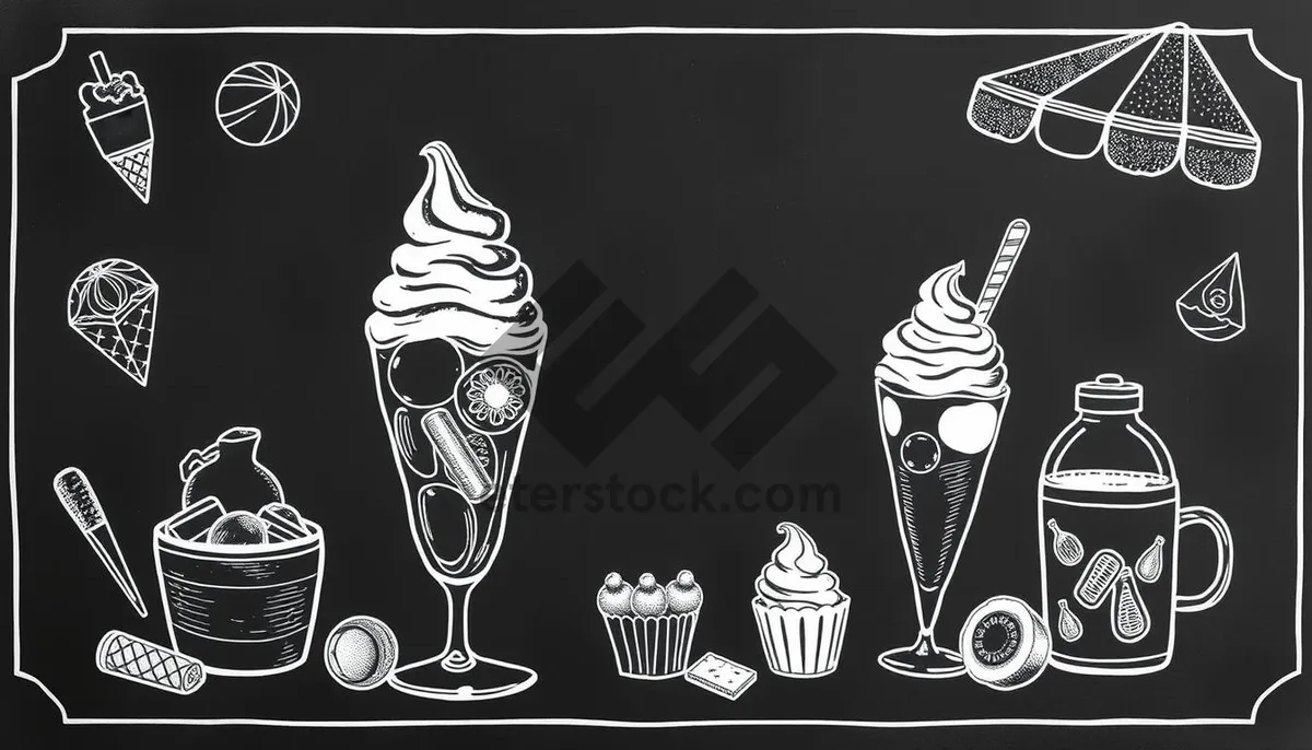 Picture of Heraldic symbol art illustration icon royal emblem.