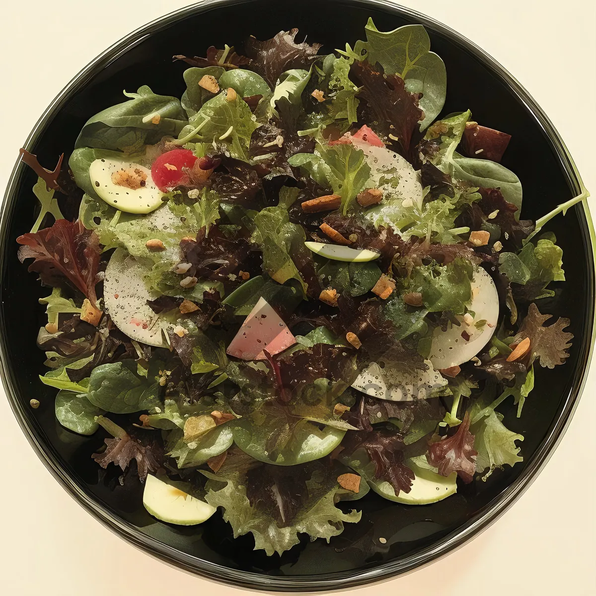 Picture of Vegetable Salad Plate with Fresh Ingredients