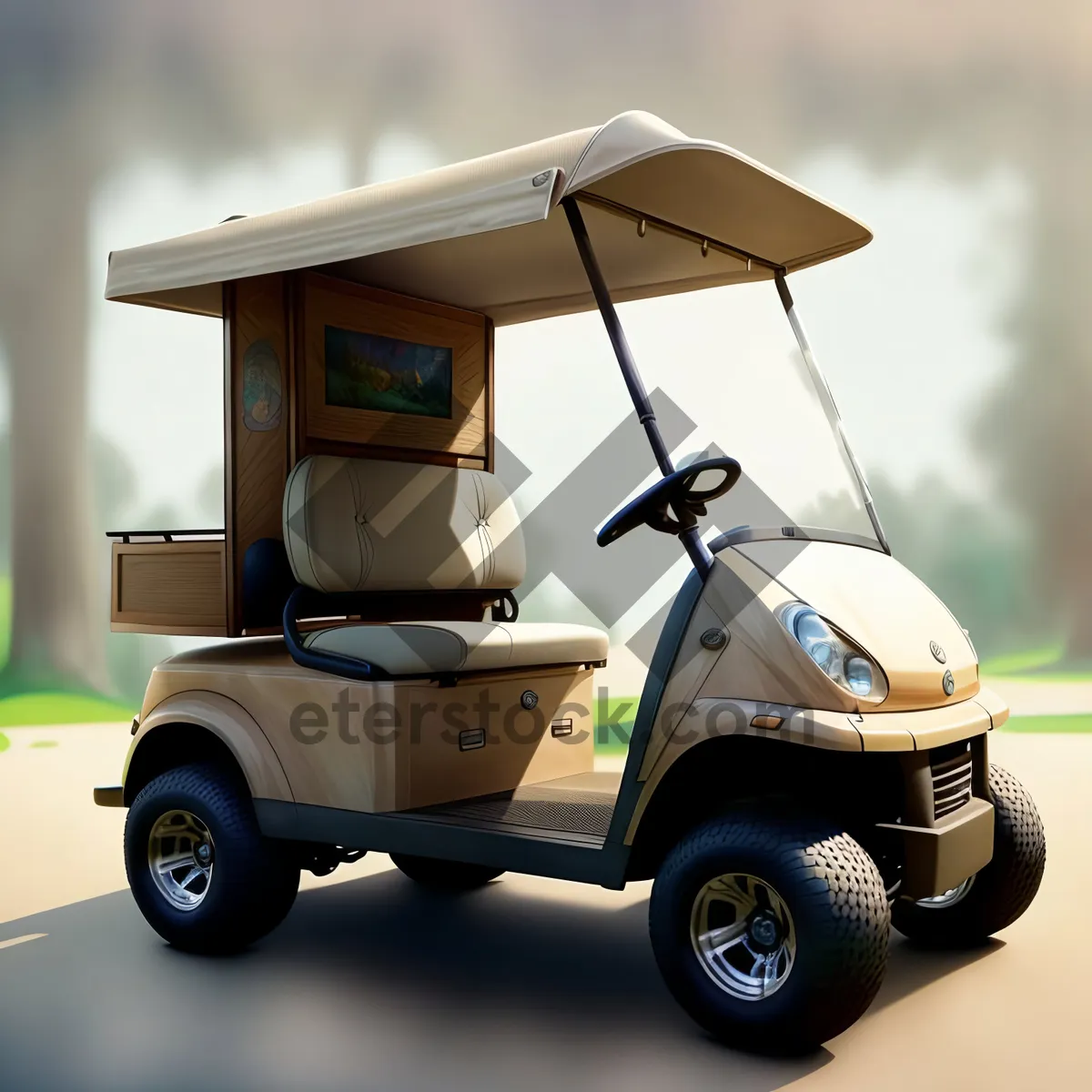 Picture of Golf Cart Drive: Sporty Transport for Golf Enthusiasts