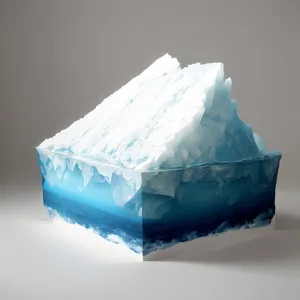 Frozen Arctic Glacier Melting with Plastic Bag