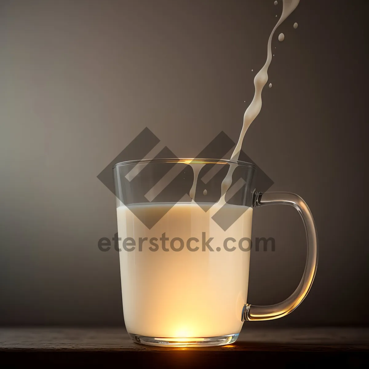 Picture of Refreshing Cup of Hot Tea with Frothy Milk