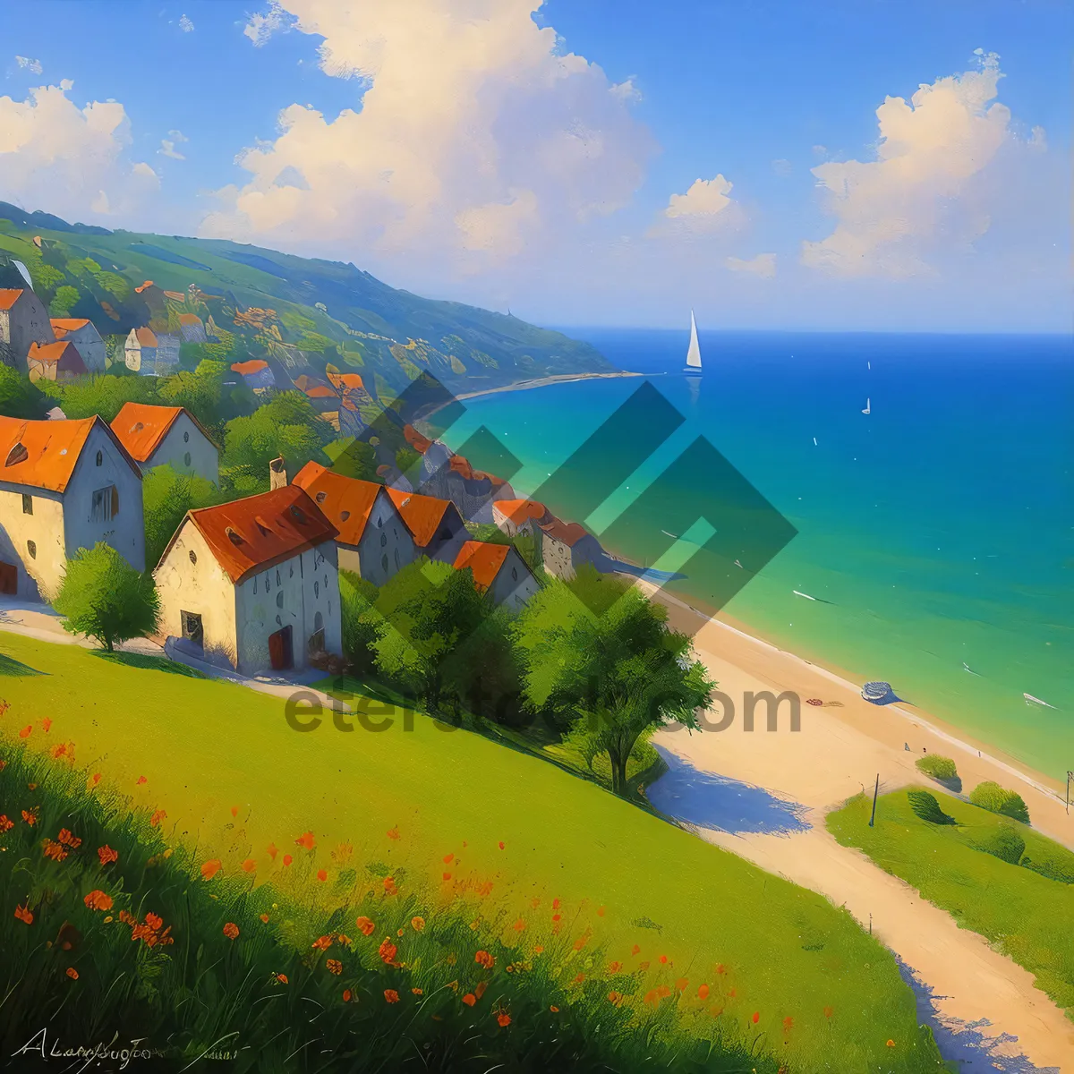 Picture of Tropical Beach Vacation Escape with Clear Blue Sky