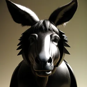 Animal Attire: Black Stallion's Masked Portrait