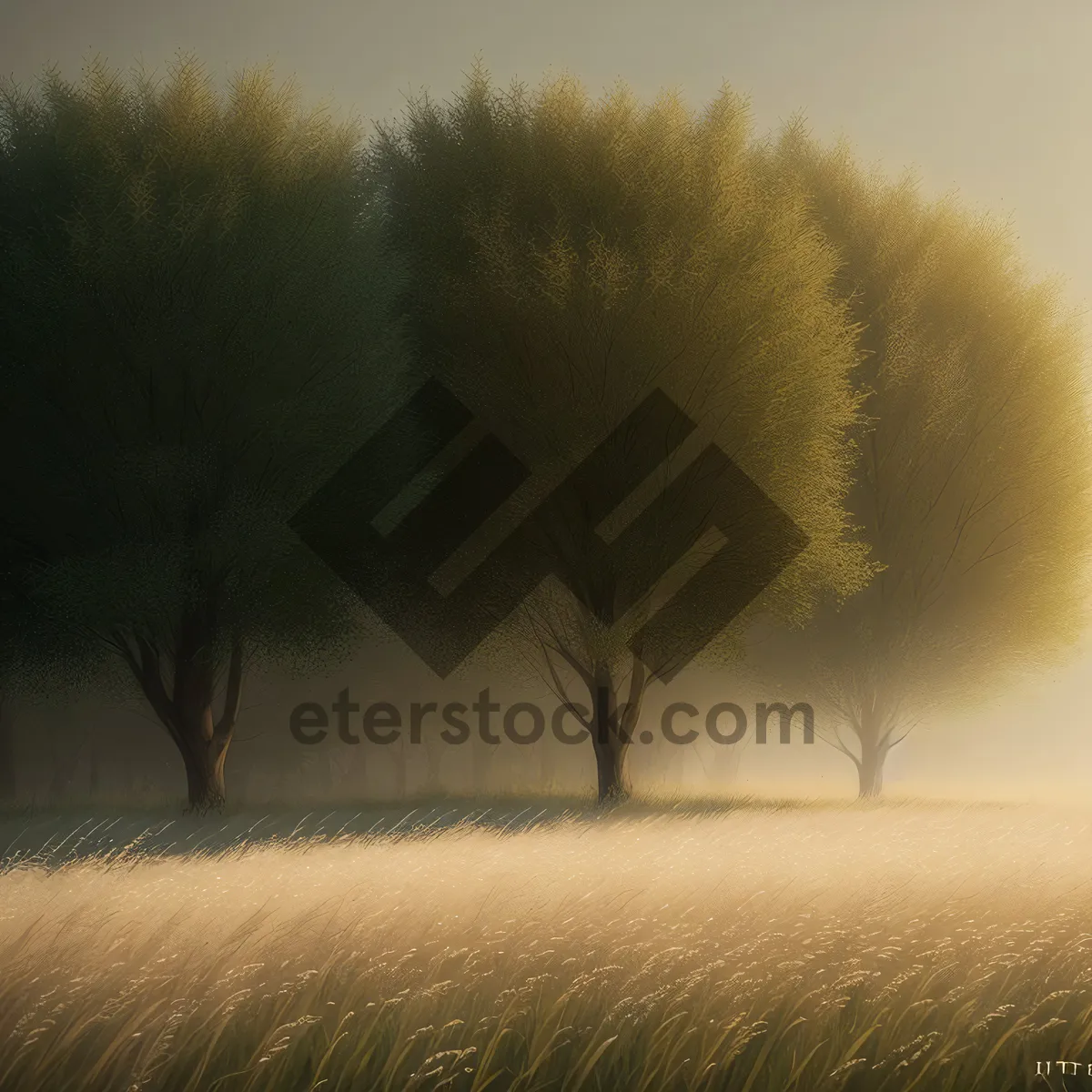 Picture of Golden Horizon: Summer Sunsets Over Rolling Fields