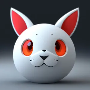 Cute Cartoon Bunny Character - Happy Fun Icon