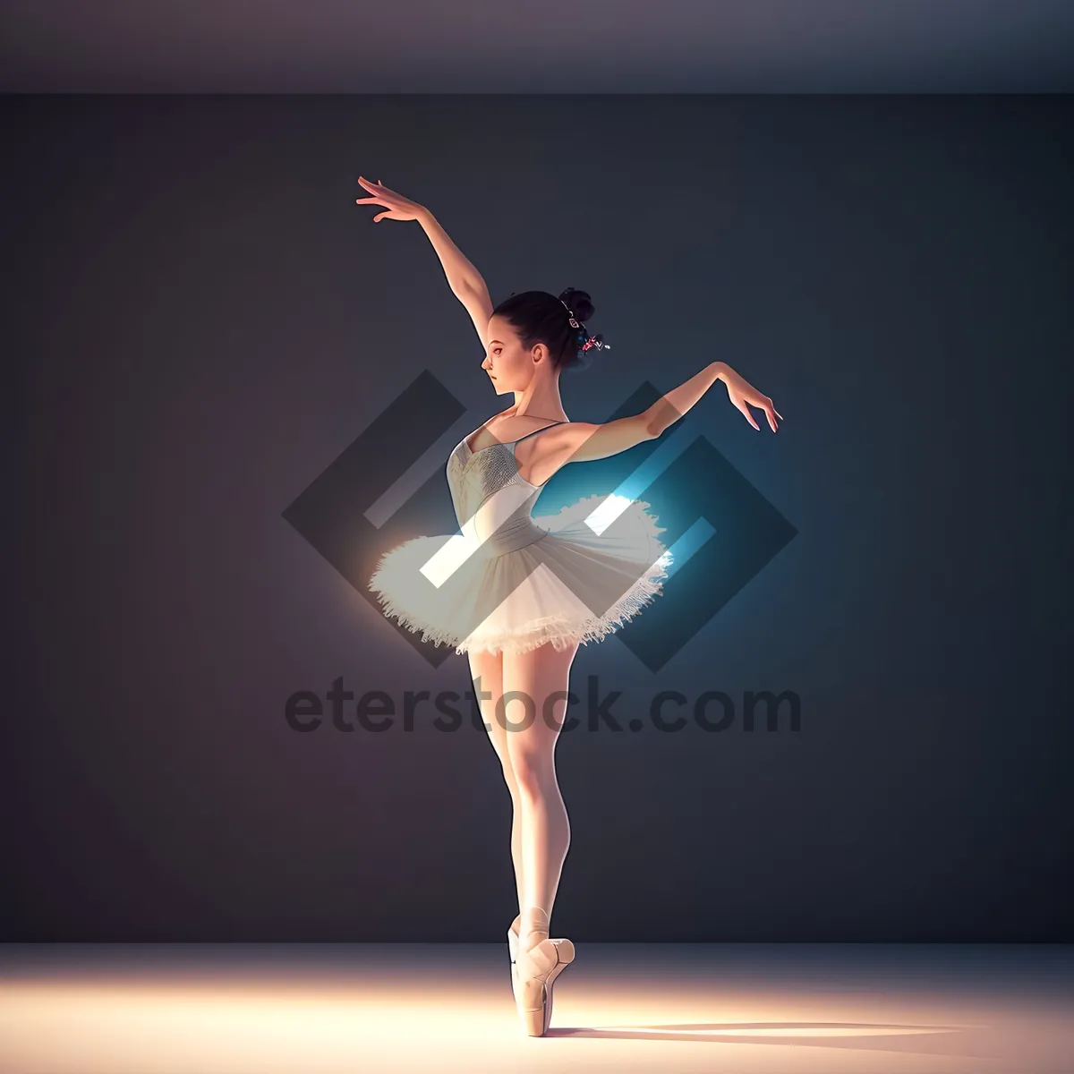 Picture of Graceful Ballerina In Mid-Air Pose
