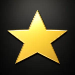 Golden Star Symbol Graphic Design