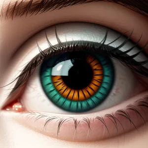 Graceful Gaze: Illuminated Eye Design with Delicate Lashes