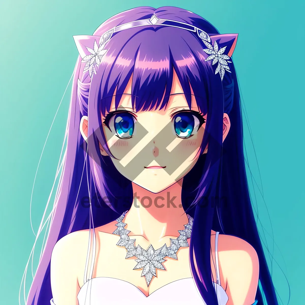 Picture of Fashionable Cartoon Model Wearing Mask Portrait