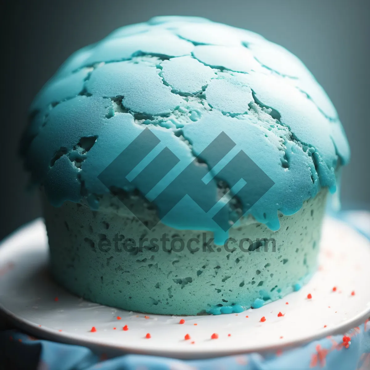 Picture of Frozen Globe Dessert: A 3D representation of the world in delicious frozen form.