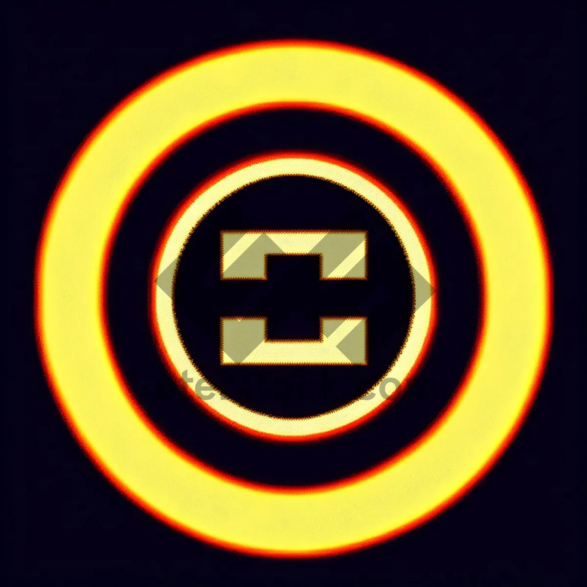 Picture of Glossy Black Round 3D Button Icon