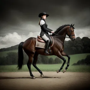 Graceful Stallion in Equestrian Sport