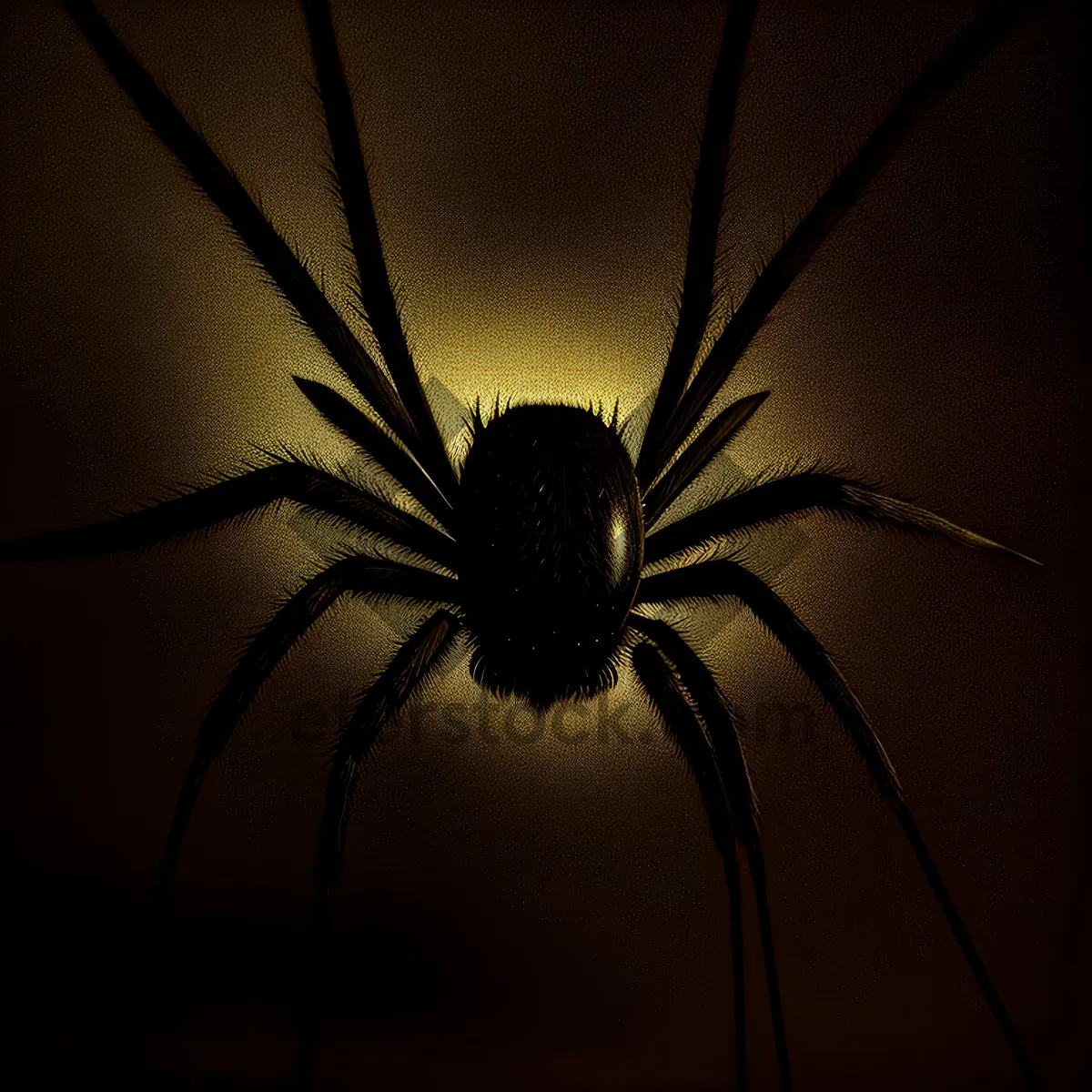 Picture of Fractal Barn Spider: Intricate Arachnid Pattern in Black