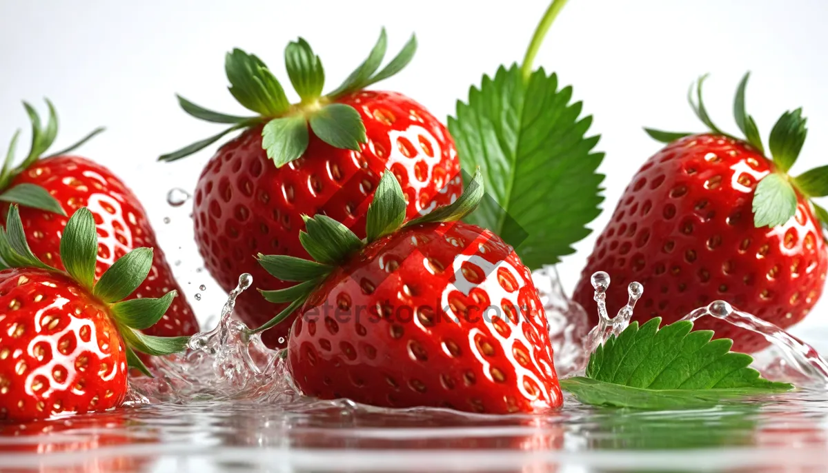 Picture of Juicy Strawberry Closeup - Healthy Summer Refreshment