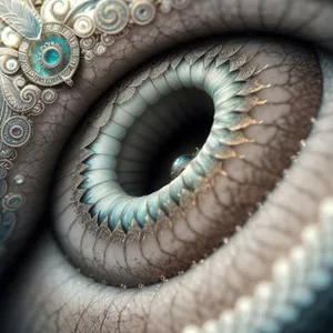 Coiled Eye: Close-up Structure of a Millipede