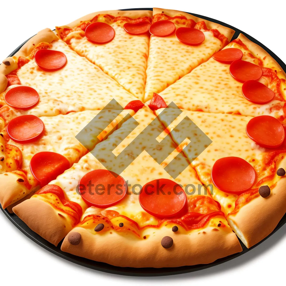 Picture of Delicious Gourmet Pizza Slice with Fresh Ingredients
