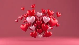 Romantic 3D Heart Symbol for Valentine's Day Celebration