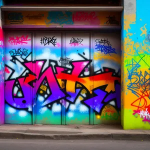 Digitized Graffiti Window Art Design - Decorative Inspiration